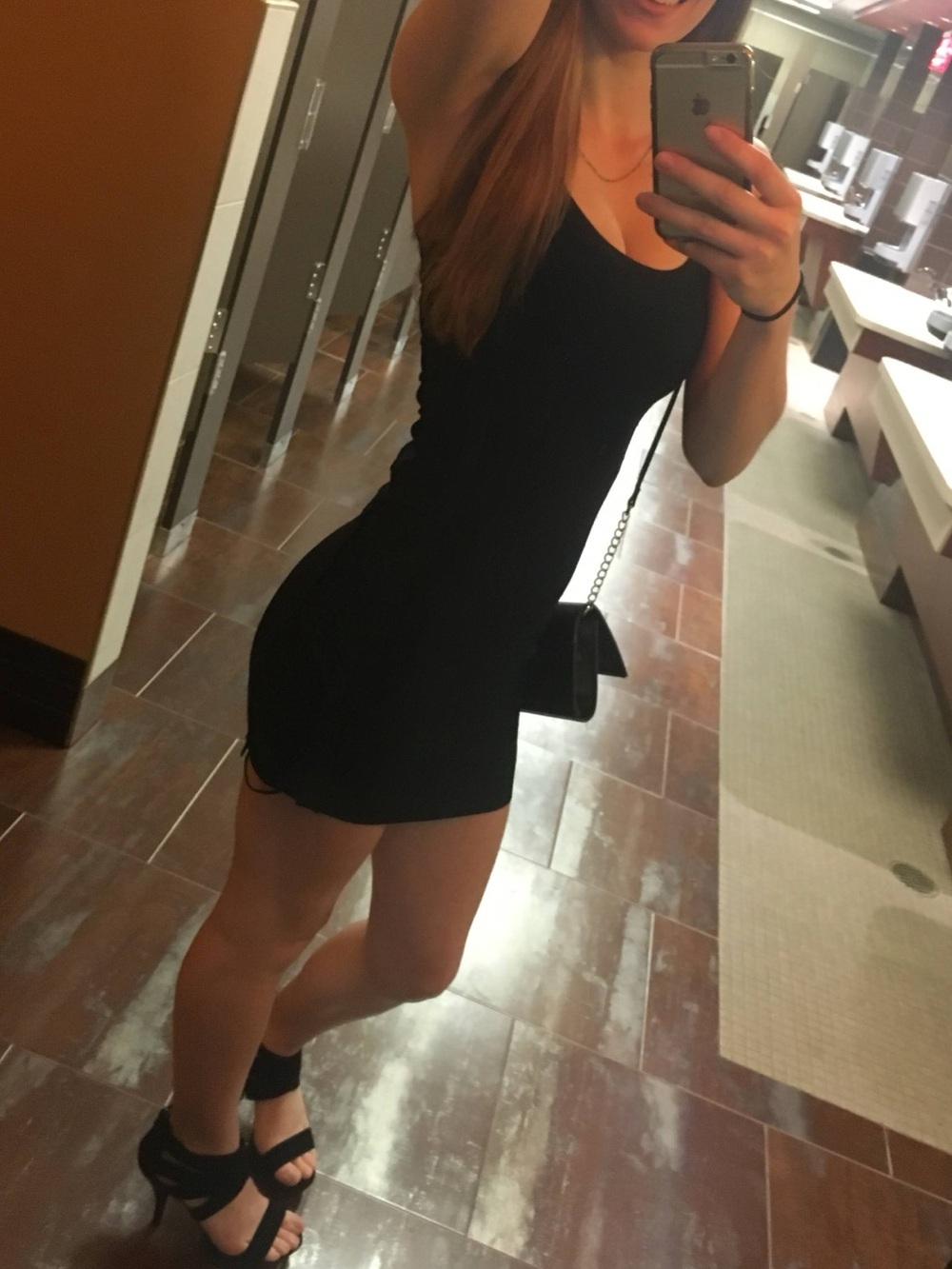 Marciano Black Sleeveless Lace-Up Side Bandage Dress
